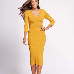 V- Neck Sweater Dress- Gabrielle Union Collection